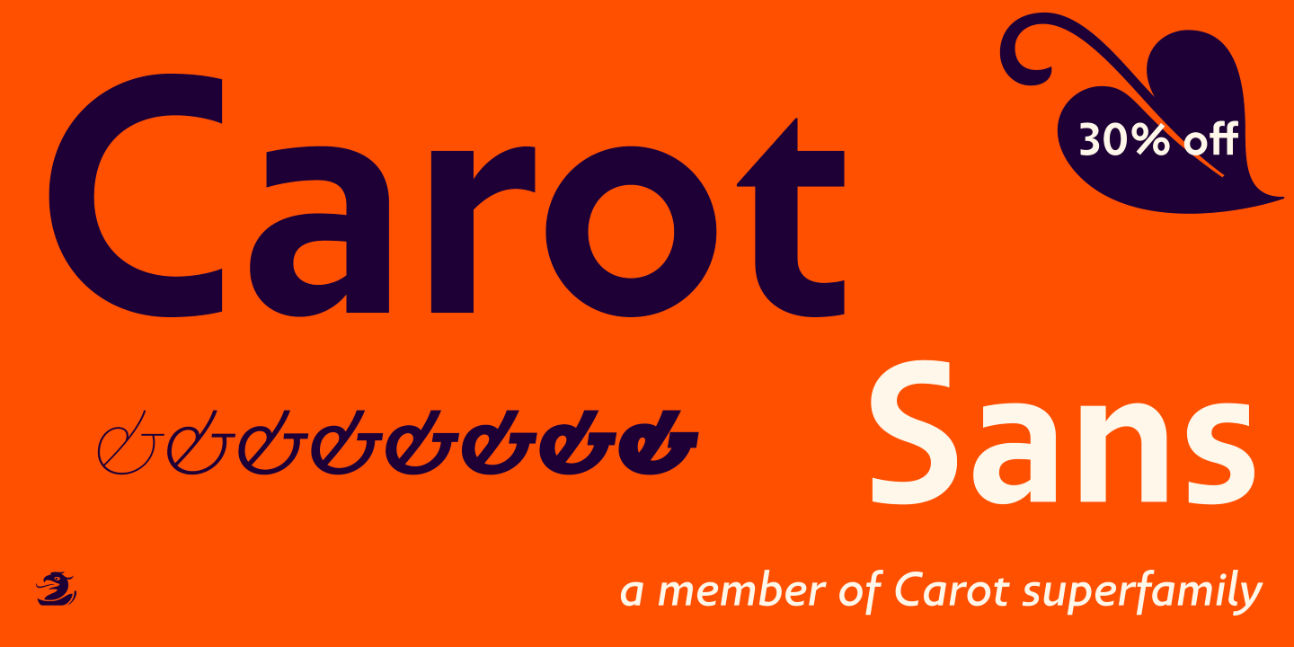 Carot Sans Italic Font preview